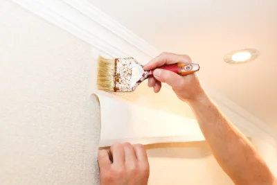Pose de papier peint aux Deux Alpes — revêtements muraux et toiles de verre